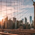 Brooklyn Bridge during golden hour